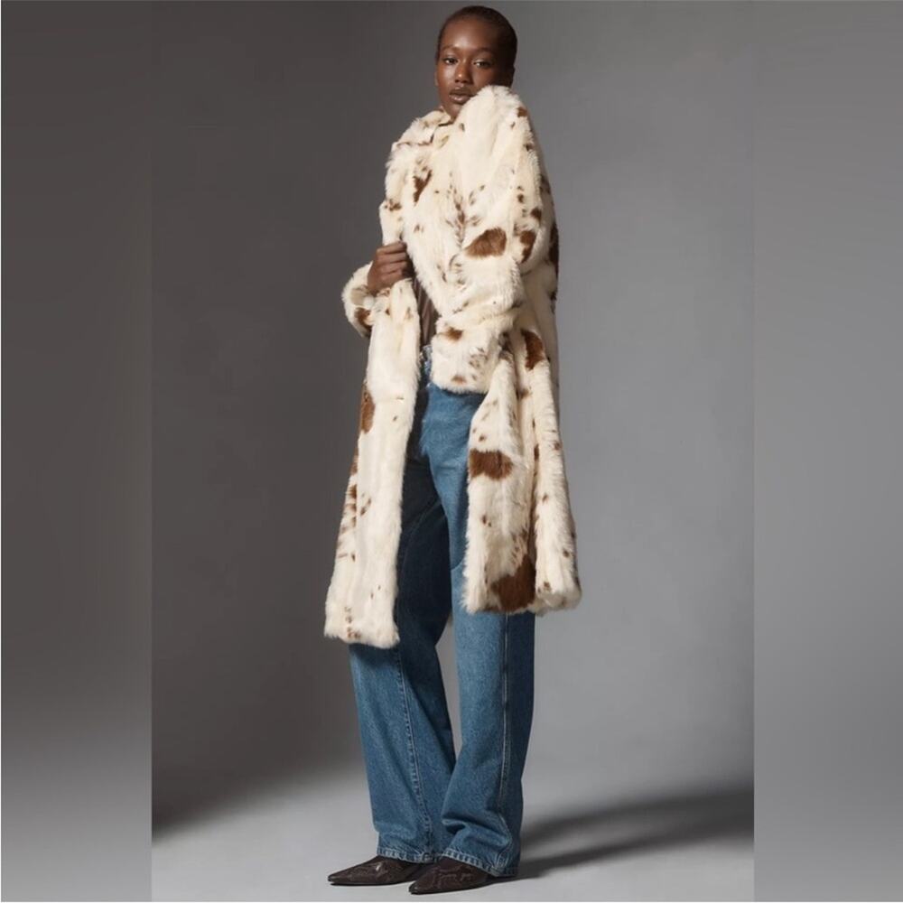 Maeve Grand Glam Faux Fur Coat